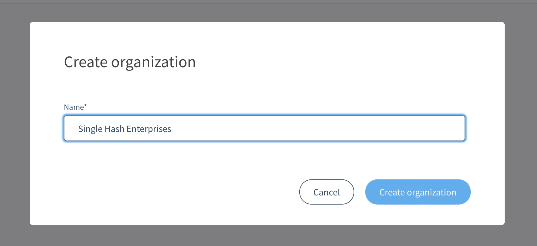 Organizations tab