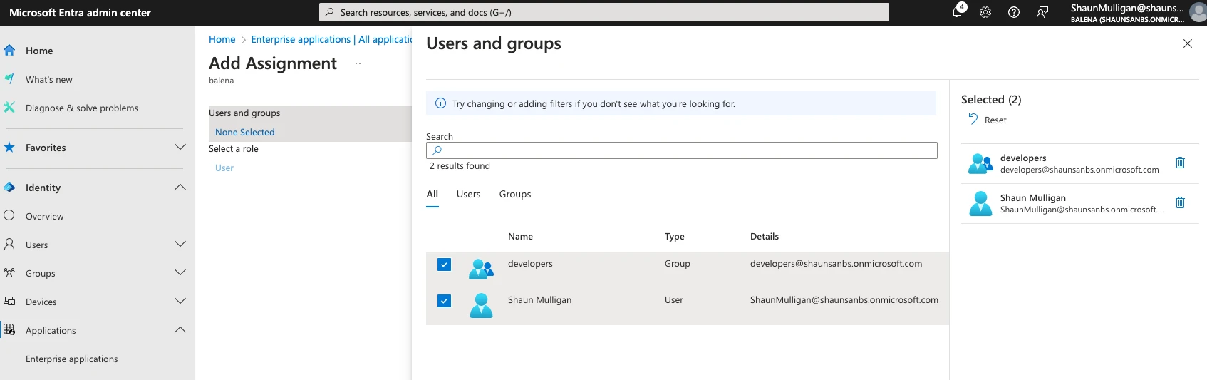 Assign Users or Groups